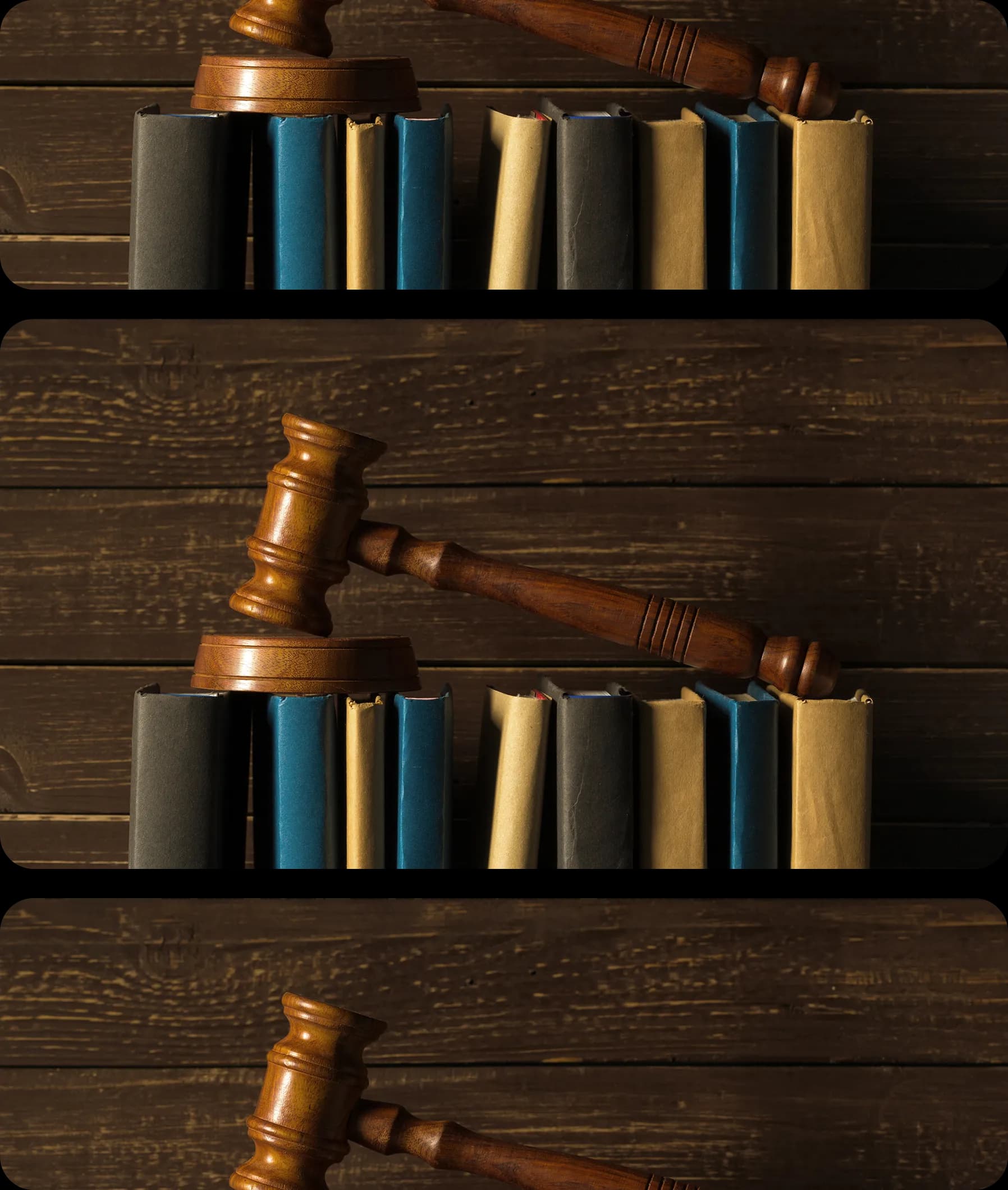 Legal success - gavel and law books